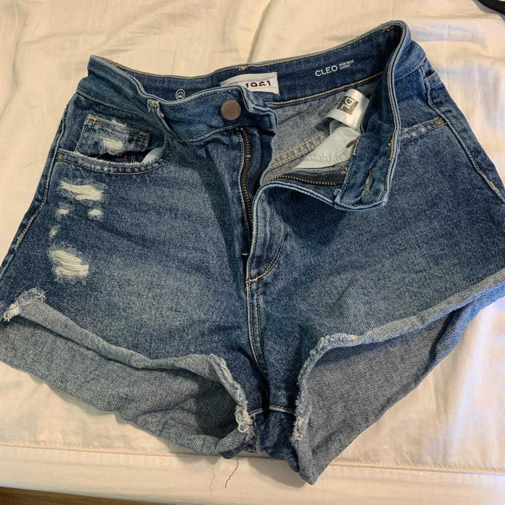 DL1961 High rise jean shorts